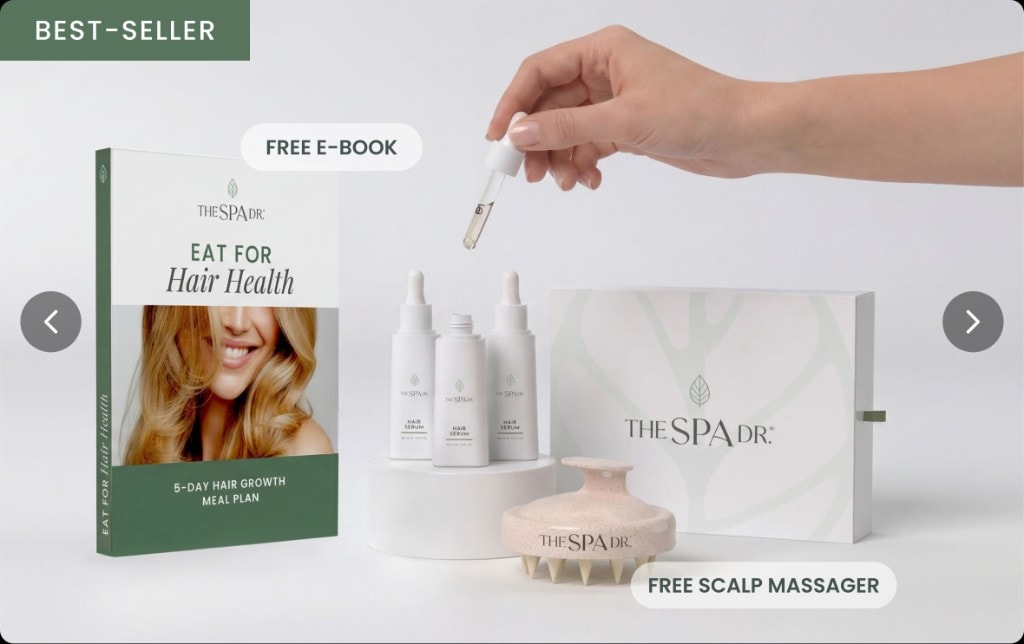 Peptide-Powered Hair Serum bundle with free bonuses