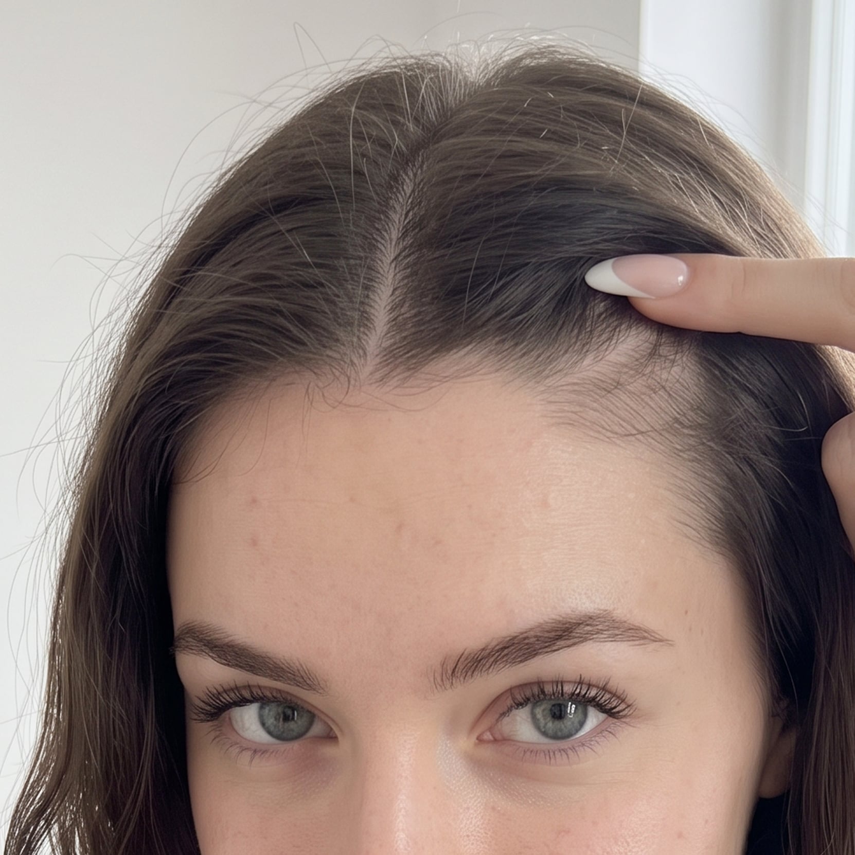 New growth along the hairline and part